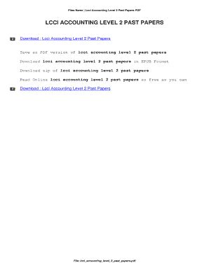 lcci level 1 past paper下載